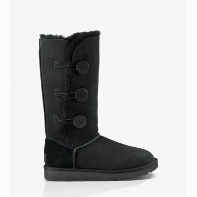 Botas UGG Bailey Button Triplet II Mulher Pretas | PT-YROVK